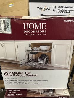 20 in site pull out double basket