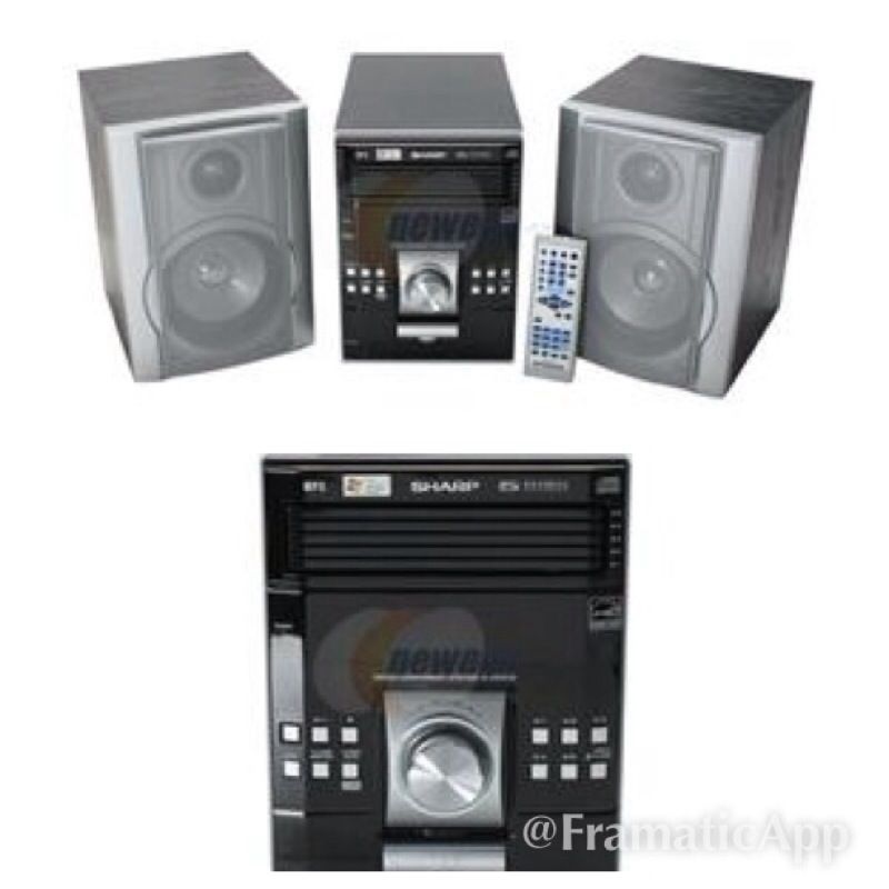 SHARP CD/MP3/Radio 5-Disc Changer Shelf System XL-UH242