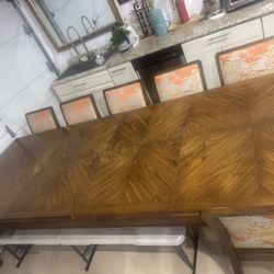 Dinning Table Set 10’ Long With 6 Chairs