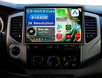 Car Radio Stereo Toyota Tacoma 2005-2015 Wireless CarPlay Android Auto, 11.5” Touch Screen Head Units, Backup Camera
