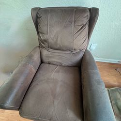 Brown recliner chair