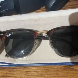 Rayban clubmaster tortoise polarized 