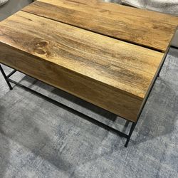 Industrial Storage Pop Up Coffee Table (West Elm)