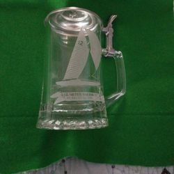 Glass/Pewter Beer Stein 