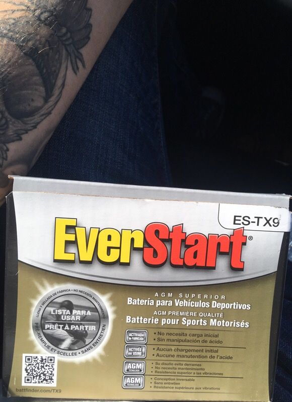 Brand new motorcycle battery