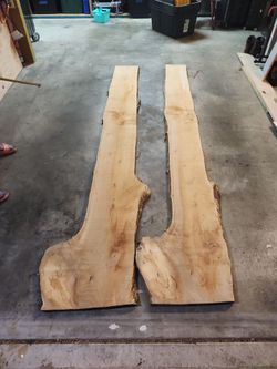 Bookmarked maple slabs