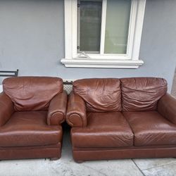 Leather couches 