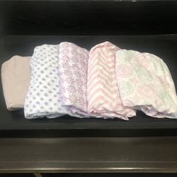 Baby Girl Crib Sheets (5) Standard Size 