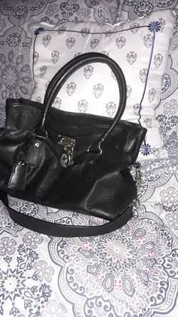 Mk saffiano leather Hamilton Black