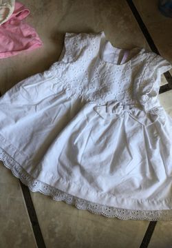 White Cherokee baby girl dress