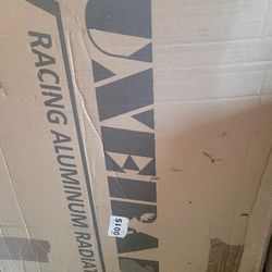 Aluminum racing radiator.