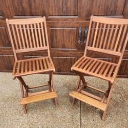 ** TEAKWOOD BAR STOOLS ***