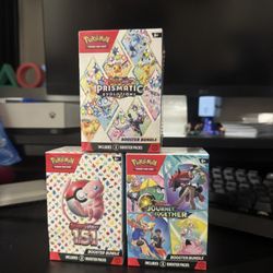 Pokémon booster bundles (151,Prismatic,Journey Tg)