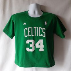 Adidas Boston Celtics #34 Paul Pierce boy's short sleeve graphic t-shirt size L