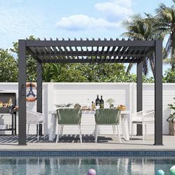 New In Box!10x10 Louvered Pergola