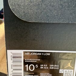 Air Jordan 1 Low Black Noir