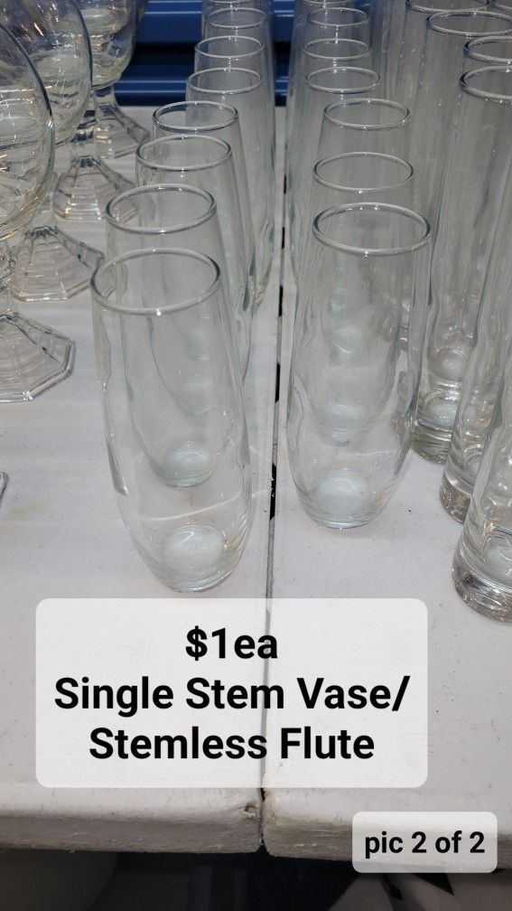 Stemless Flute Vases