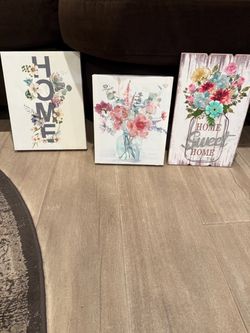 Home Decor Wall Art (3 pieces)