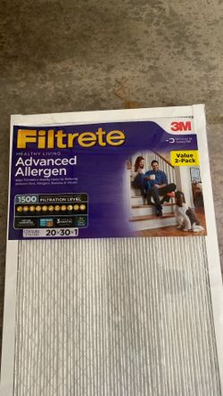 3M 2-Pack Filtrete Advance Allergen 1500 Filtration Level Merv 12 New 