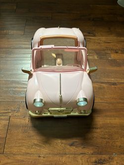 Our Generation Pink Retro Doll Car