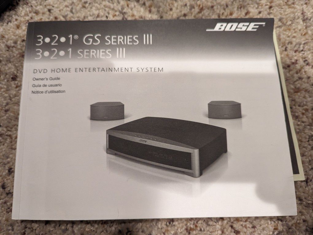 BOSE 3-2-1 GS Series III is a DVD home entertainment system

