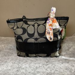Coach Black Signature Bag