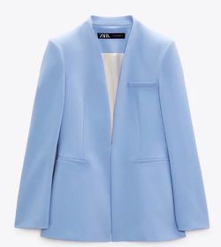 Zara Fitted Blue Blazer