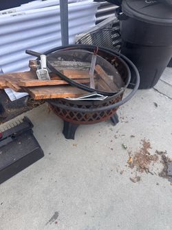 Fire pit with grill attachment