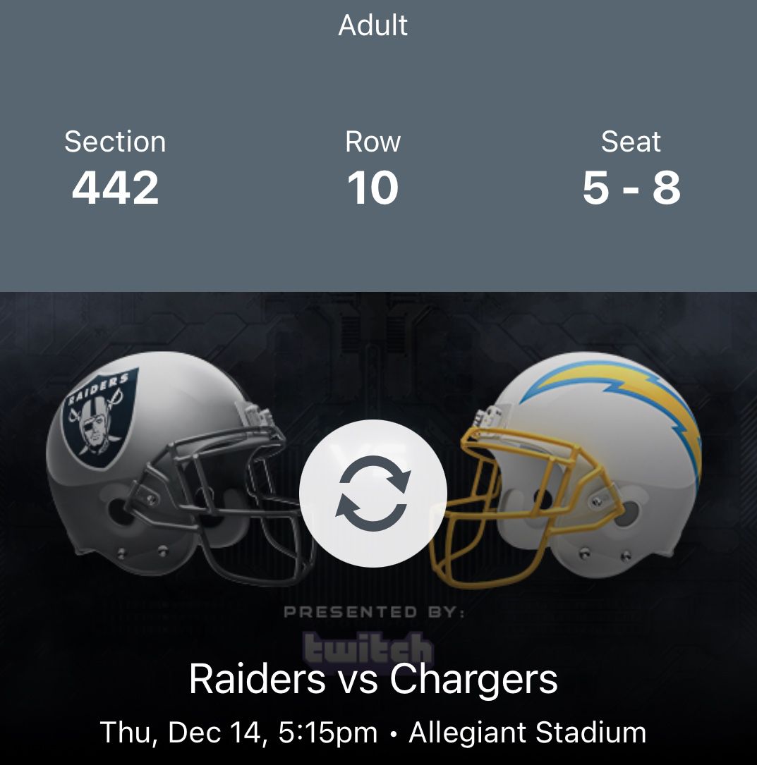 Raiders vs Chargers 