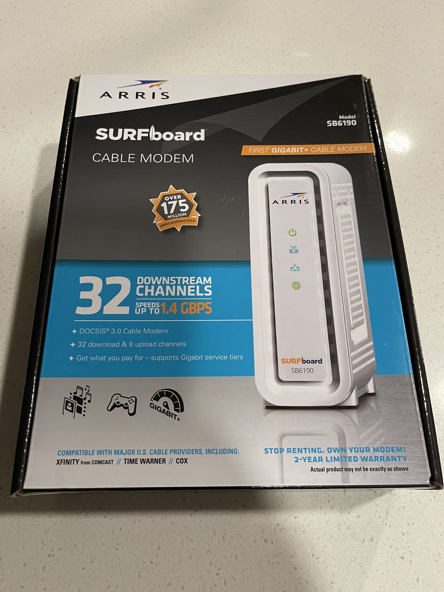 ARRIS SURFboard SB6190 Gigabit DOCSIS 3.0 Cable Modem