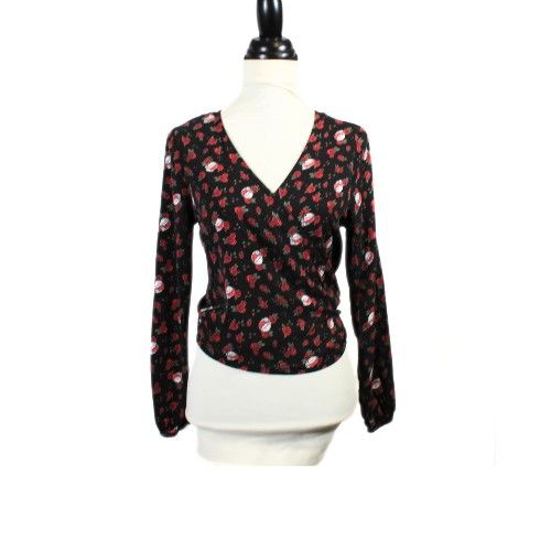 Grateful Dead Rose Floral Long Sleeve Blouse