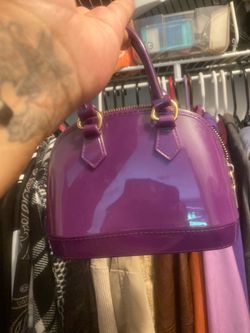 Purple rubber purse