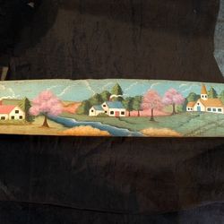 Oak Barrel Vintage Folk Art