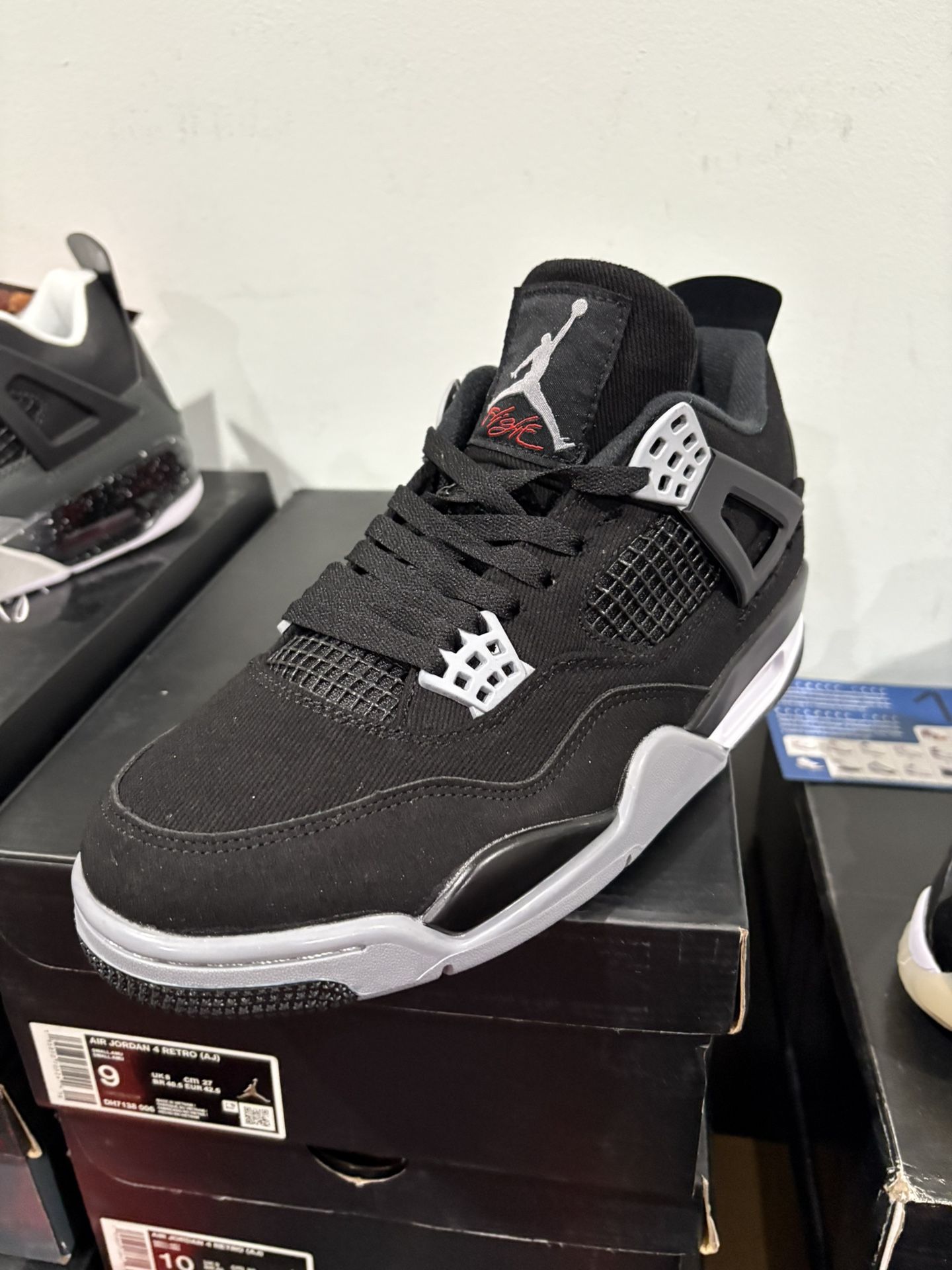 🎄🎄 Jordan Retro 4s “ Black Canvas” Men’s 9,10, 🎁🎁