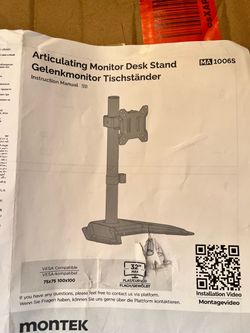 Montek MA1006S Articulating Monitor Desk Stand