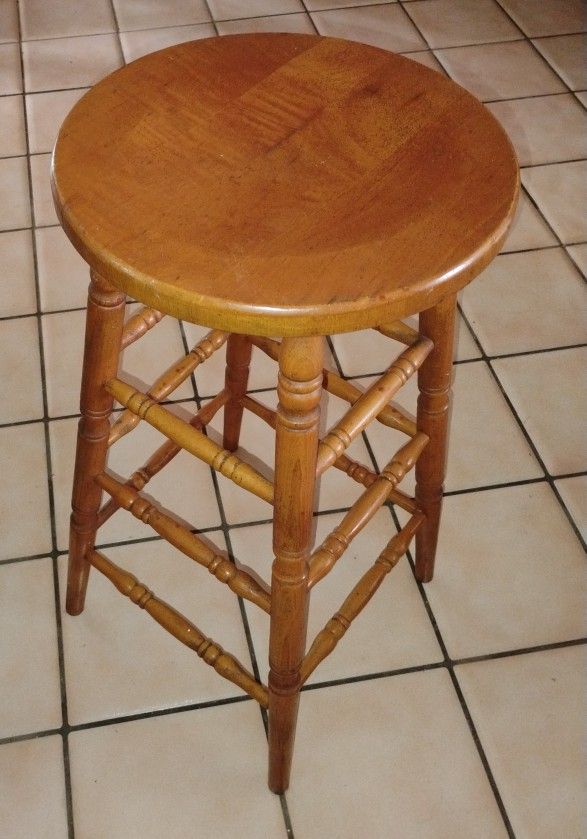 Wooden Shop Stool Or Kitchen Stool