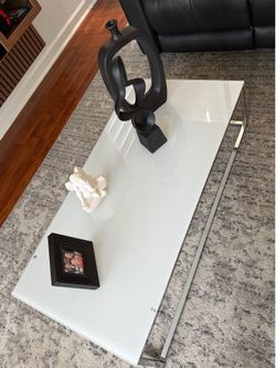 Glass coffee table