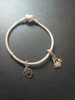 925 Pandora bracelet with charms also 925