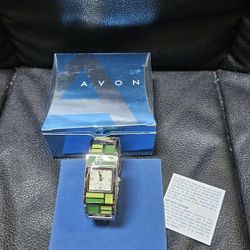 NIB Shades Of Brights Green Cuff Watch By Avon $20 OBO