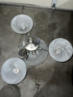 Very Clean Nickel Alloy Chandelier Ceiling Light