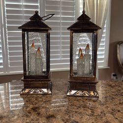 Decorative Lantern Candles – Set of 2