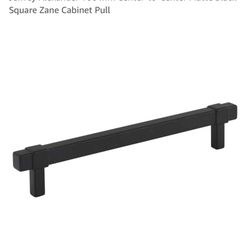Jeffrey Alexander 160 MM/ 7 3/4”  Matte Black square Zane cabinet pull 