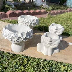 Small Heads Planters- Small Face Pots $5 each