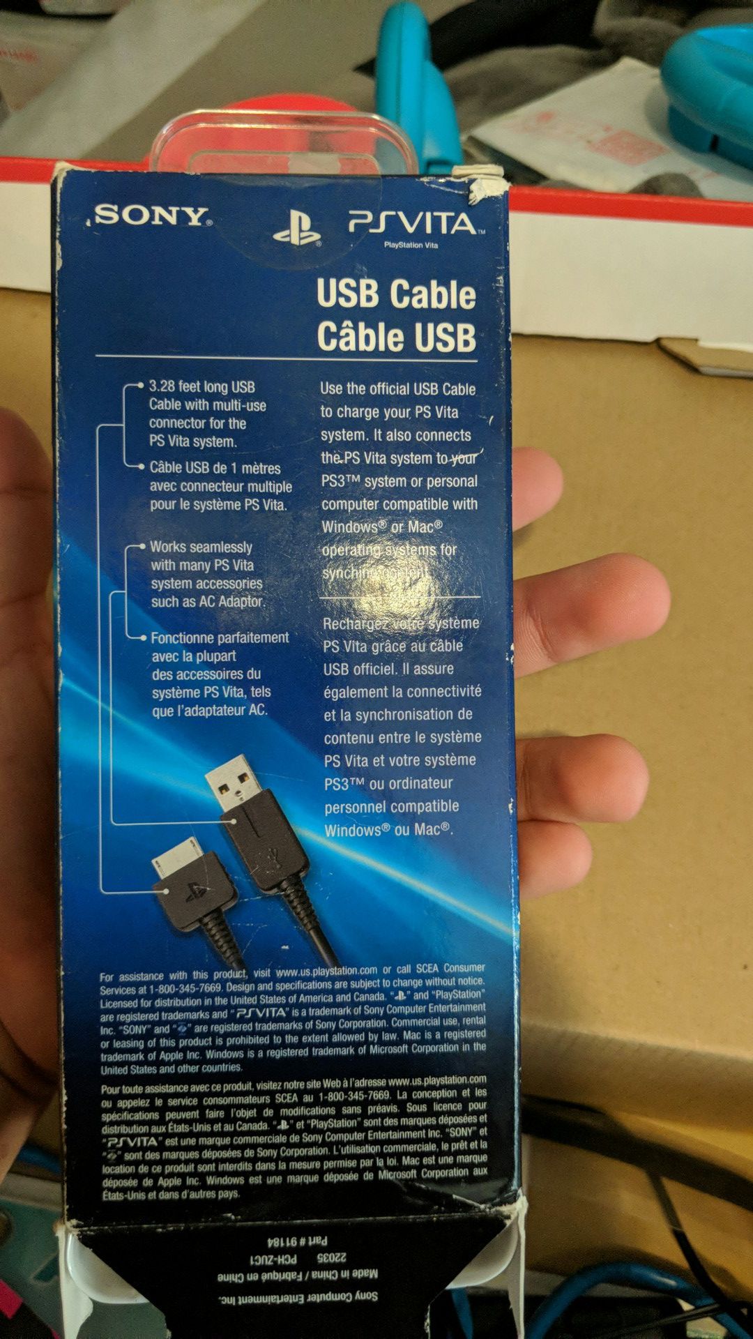 Câble de chargement USB pour Sony PS Vita, pour synchronisation de
