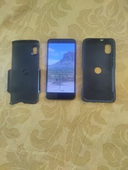 Samsung A-10 E. Cell Phone. With Otter Box Cover