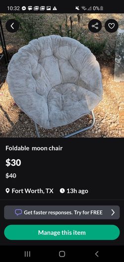 Foldable plush chair