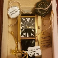 New Gentlemens Belair Watch In Wood Box