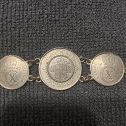 Vintage Iceland Coin Bracelet 