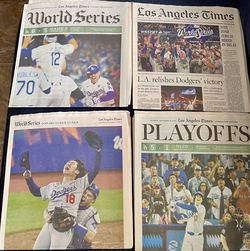 ⚾️ SET Dodgers World Series Los Angeles Times Newspaper