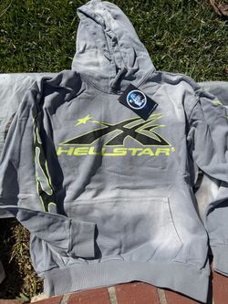 Hellstar Gray Hoodie with Neon Logo